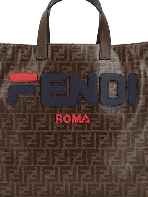 fendi mania small coated canvas tote bag spinnaker|fendi bag.